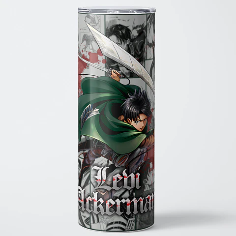 Vaso térmico 600ml - Diseño Levi Ackerman Blood & Steel