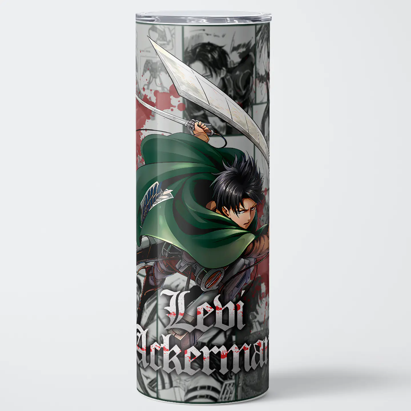 Vaso térmico 600ml - Diseño Levi Ackerman Blood & Steel 1