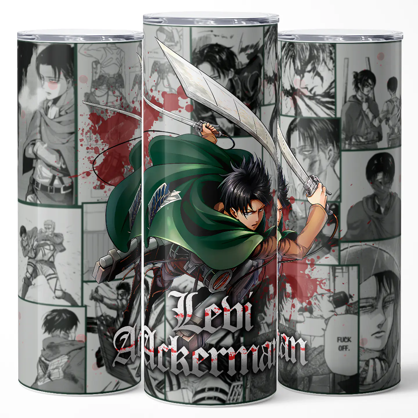 Vaso térmico 600ml - Diseño Levi Ackerman Blood & Steel 3