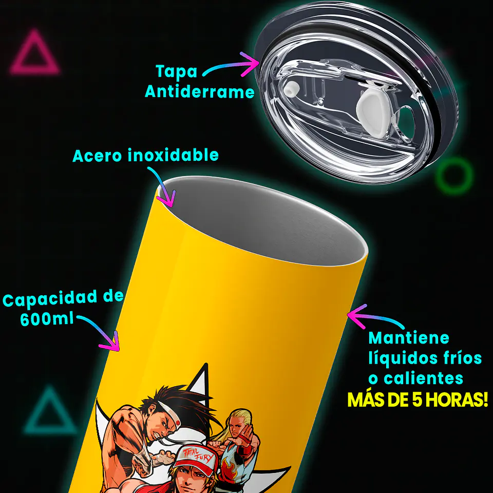 Vaso térmico 600ml - Diseño Fatal Fury Team Star 3