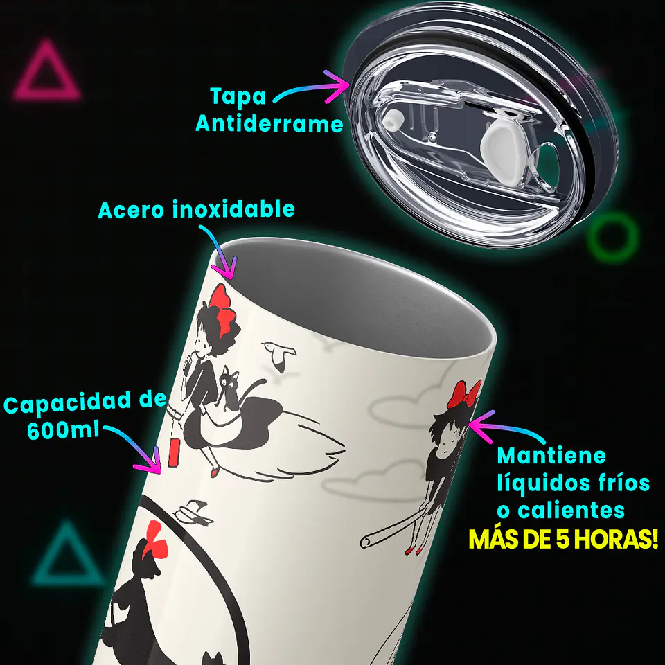 Vaso térmico 600ml - Diseño Kiki's Magical Delivery 4