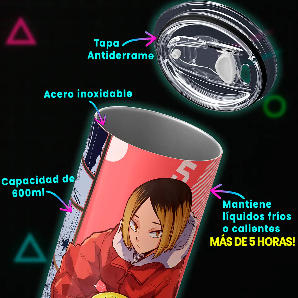 Vaso térmico 600ml - Diseño Kenma Kozume Setter Spirit 4