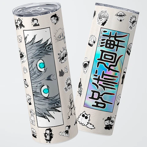 Vaso térmico 600ml - Diseño Jujutsu Kaisen Doodle Cursed Spirit