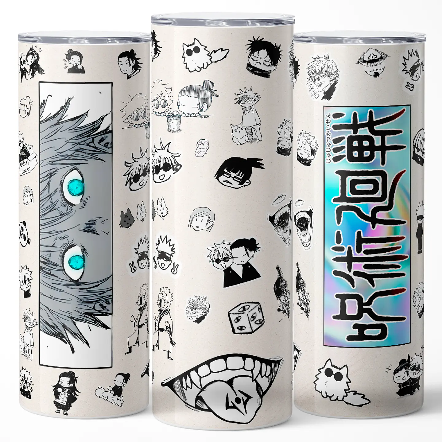 Vaso térmico 600ml - Diseño Jujutsu Kaisen Doodle Cursed Spirit 3