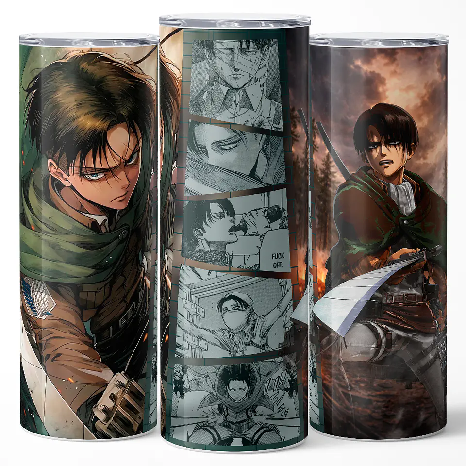 Vaso térmico 600ml - Diseño Levi Ackerman Humanity's Strongest 3