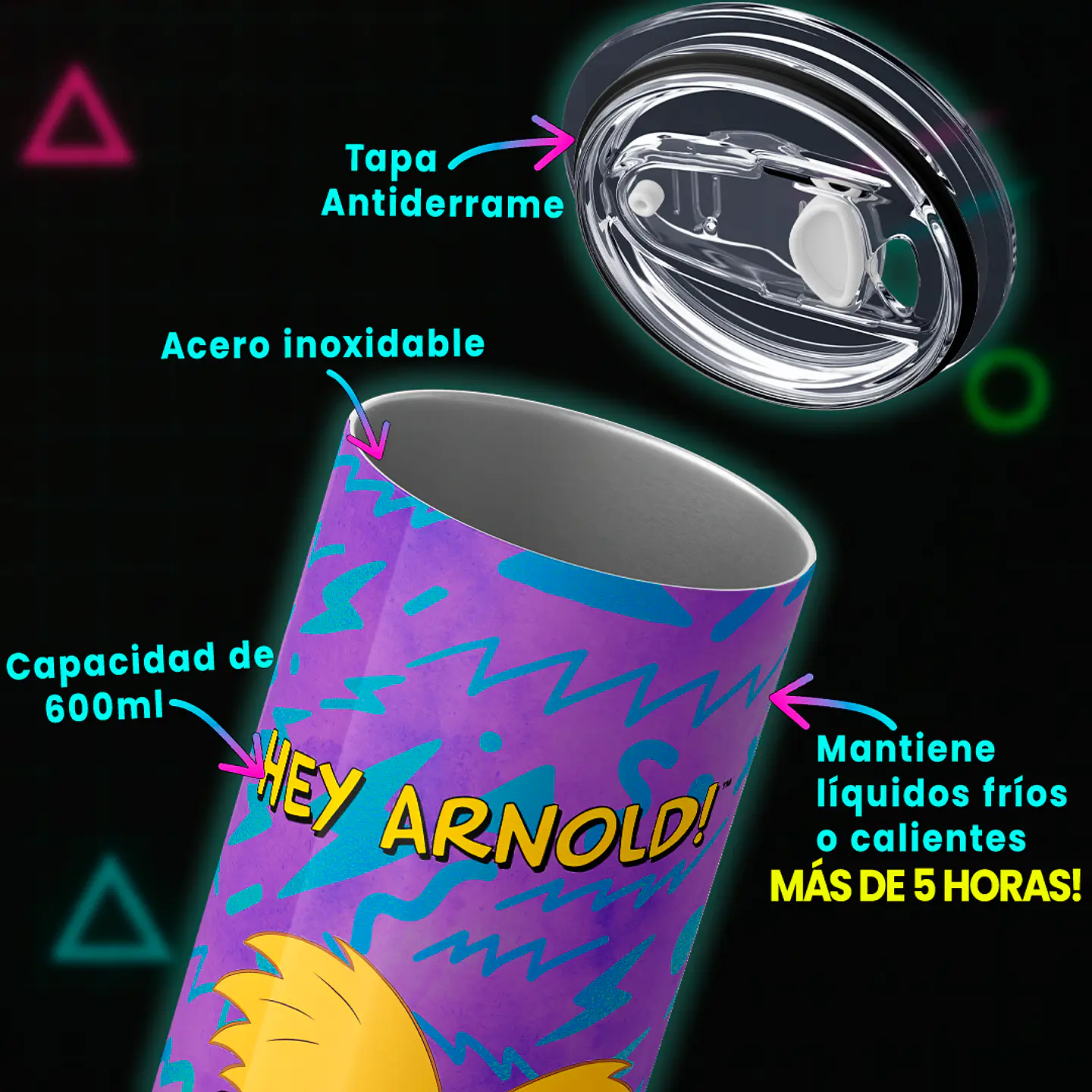 Vaso térmico 600ml - Diseño Arnold Shortman Retro Zigzag 3
