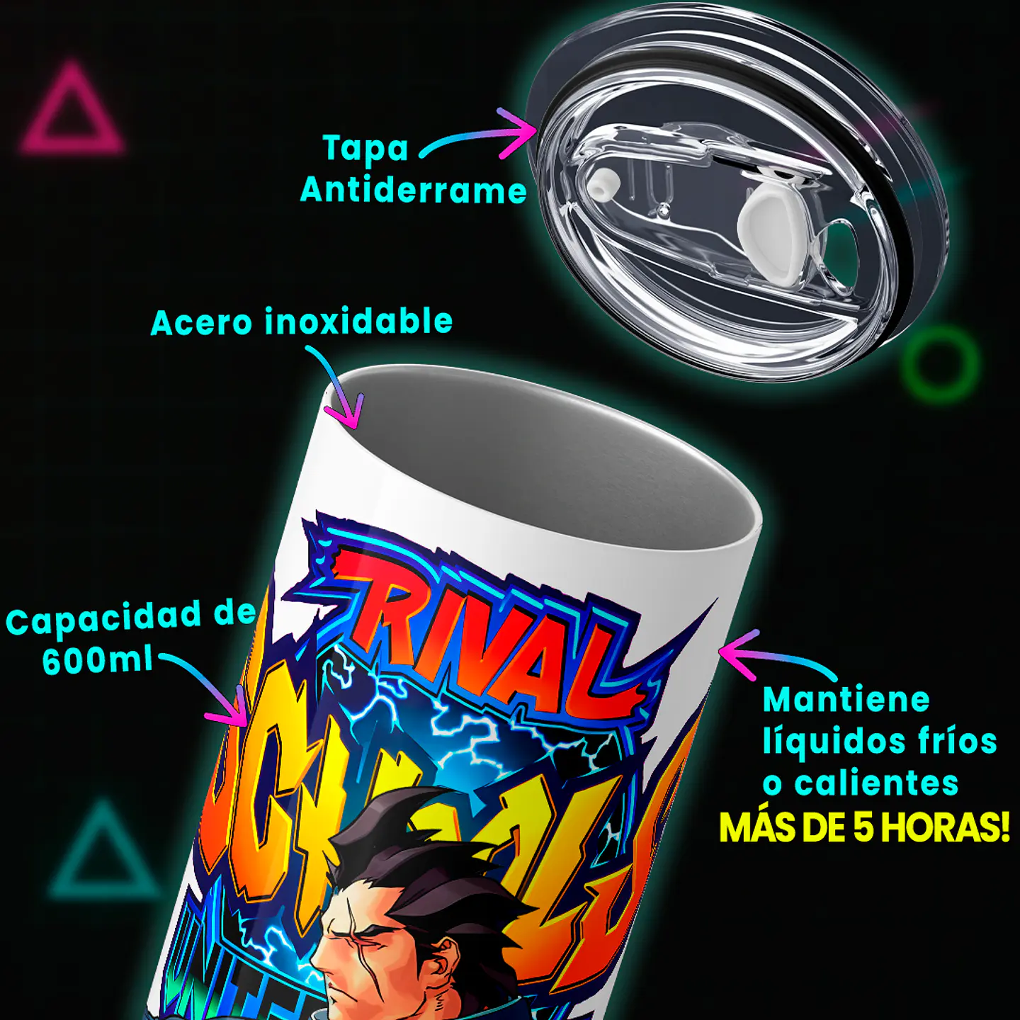 Vaso térmico 600ml - Diseño Rival Schools Shoma Sawamura United 4
