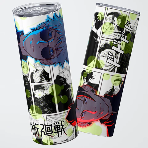 Vaso térmico 600ml - Diseño Gojo & Geto Cursed Rivalry