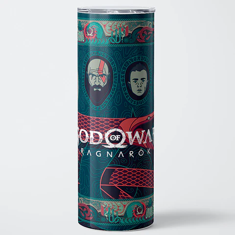 Vaso térmico 600ml - Diseño God of War Ragnarök Mythic Mural