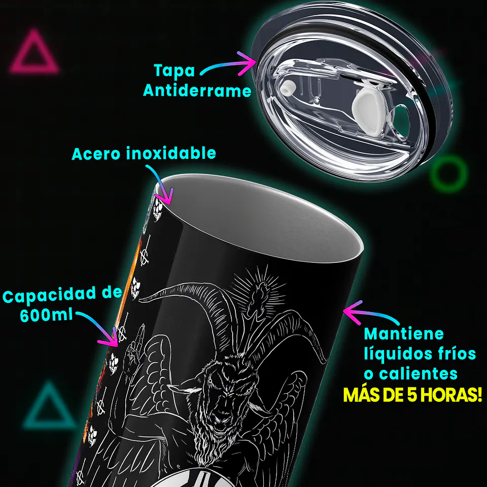 Vaso térmico 600ml - Diseño Ghost Ritual Collage 4