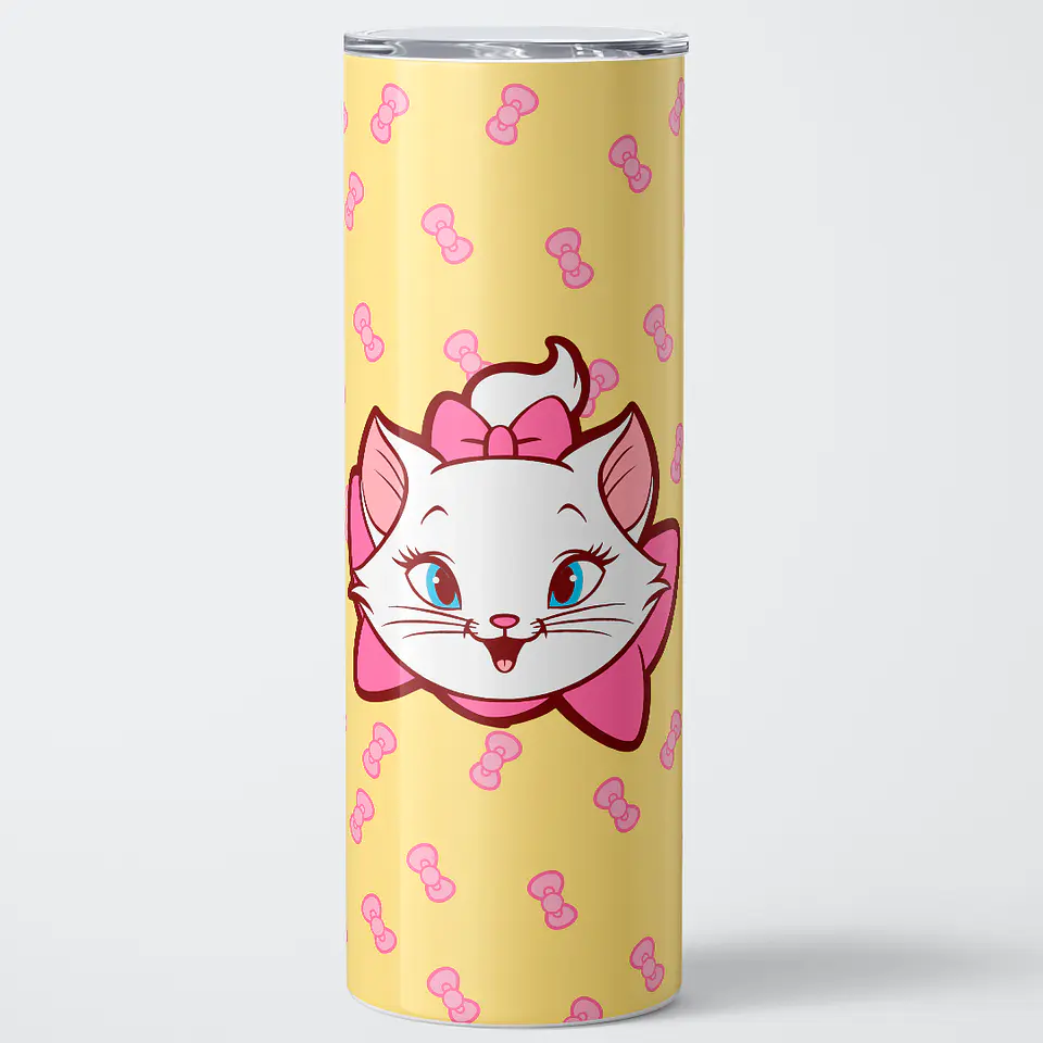 Vaso térmico 600ml - Diseño Marie Pink Bows 1