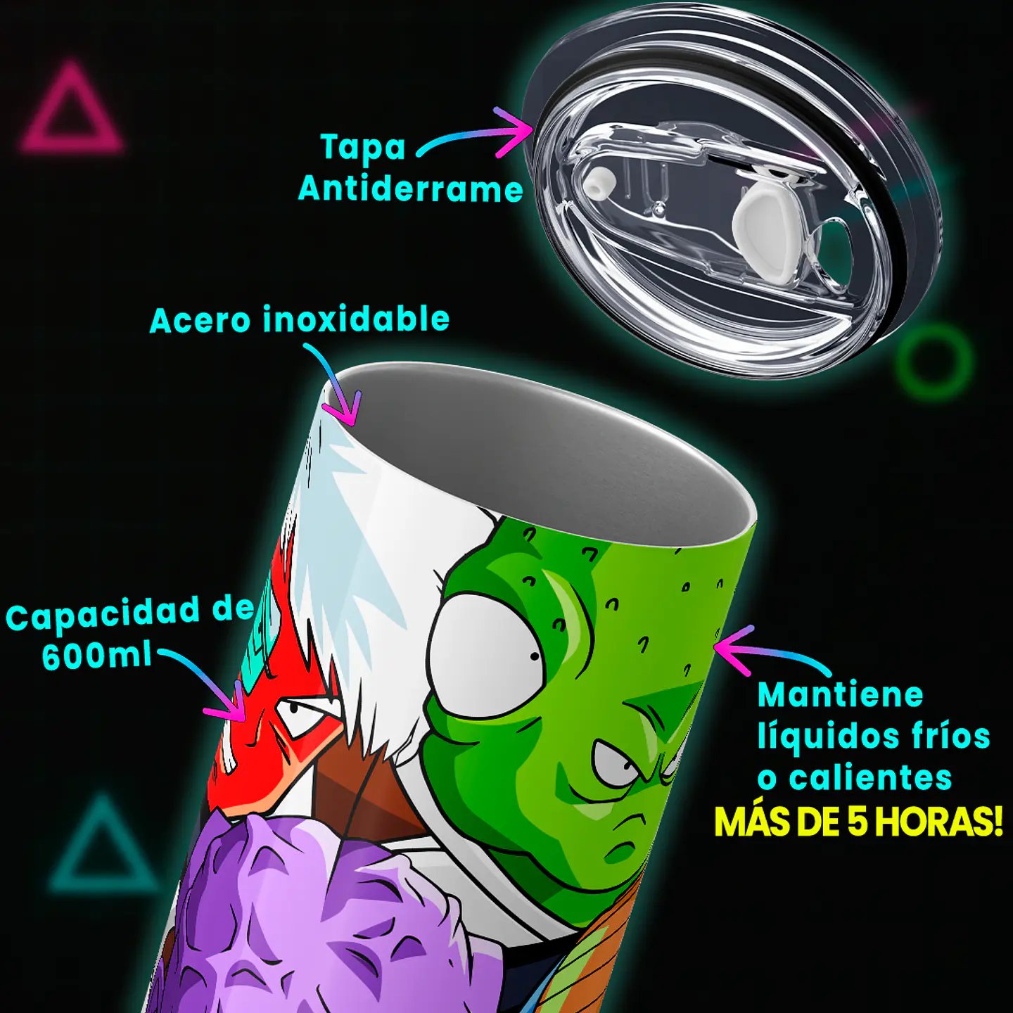 Vaso térmico 600ml - Diseño Ginyu Force Elite Squad 4