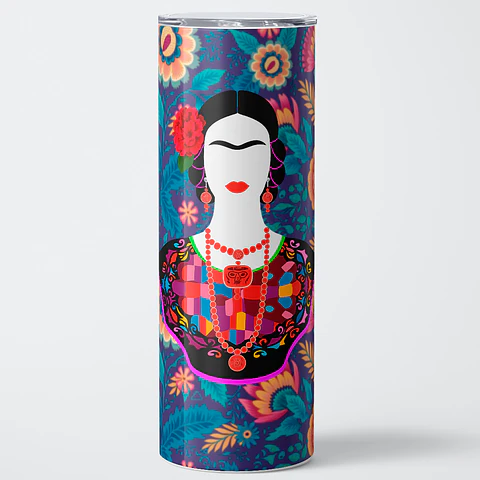 Vaso térmico 600ml - Diseño Frida Floral Heritage
