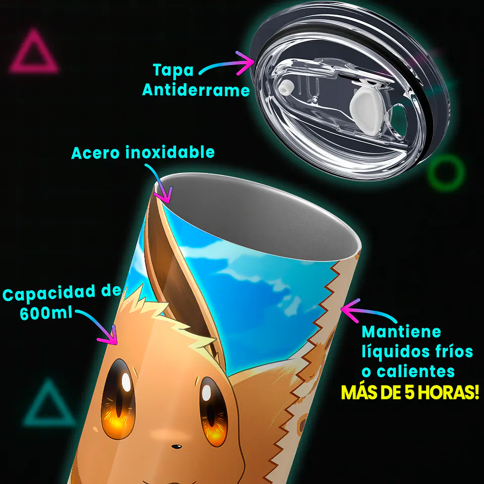 Vaso térmico 600ml - Diseño Eevee Nature Garden 4