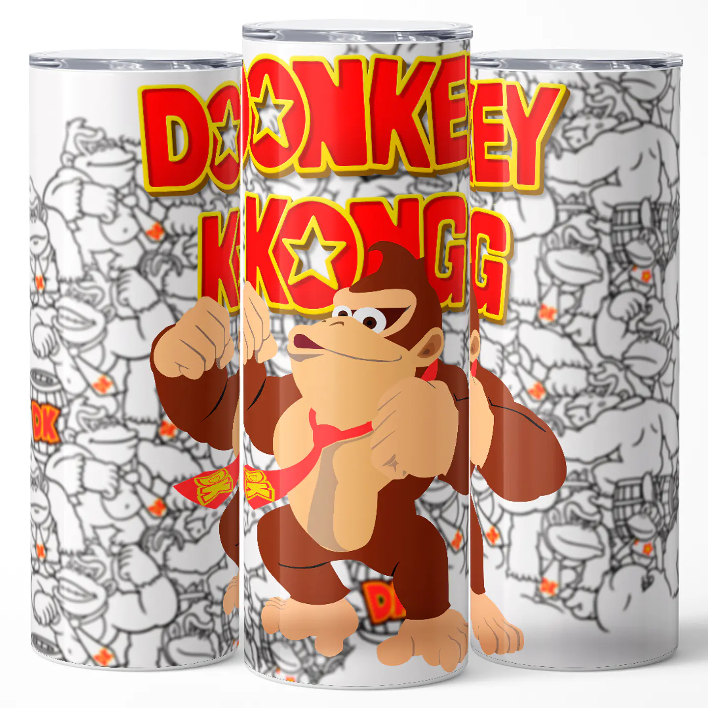 Vaso térmico 600ml - Diseño Donkey Kong Sketch Graffiti 3