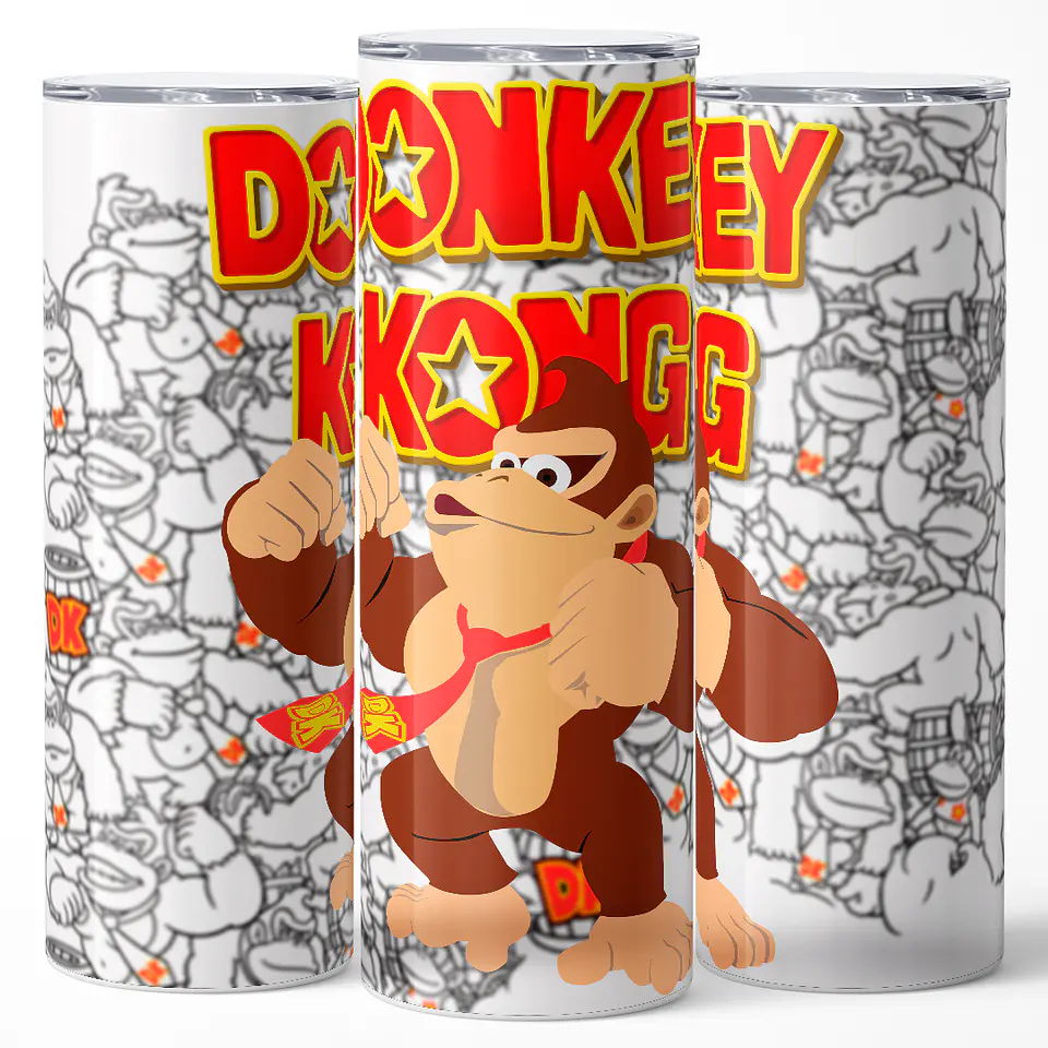 Vaso térmico 600ml - Diseño Donkey Kong Sketch Graffiti 3