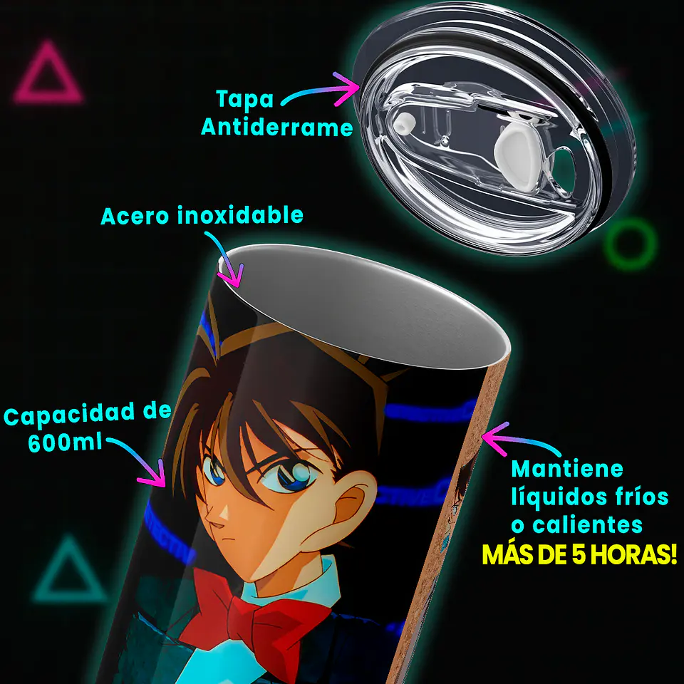 Vaso térmico 600ml - Diseño Detective Conan Mystery Case 4