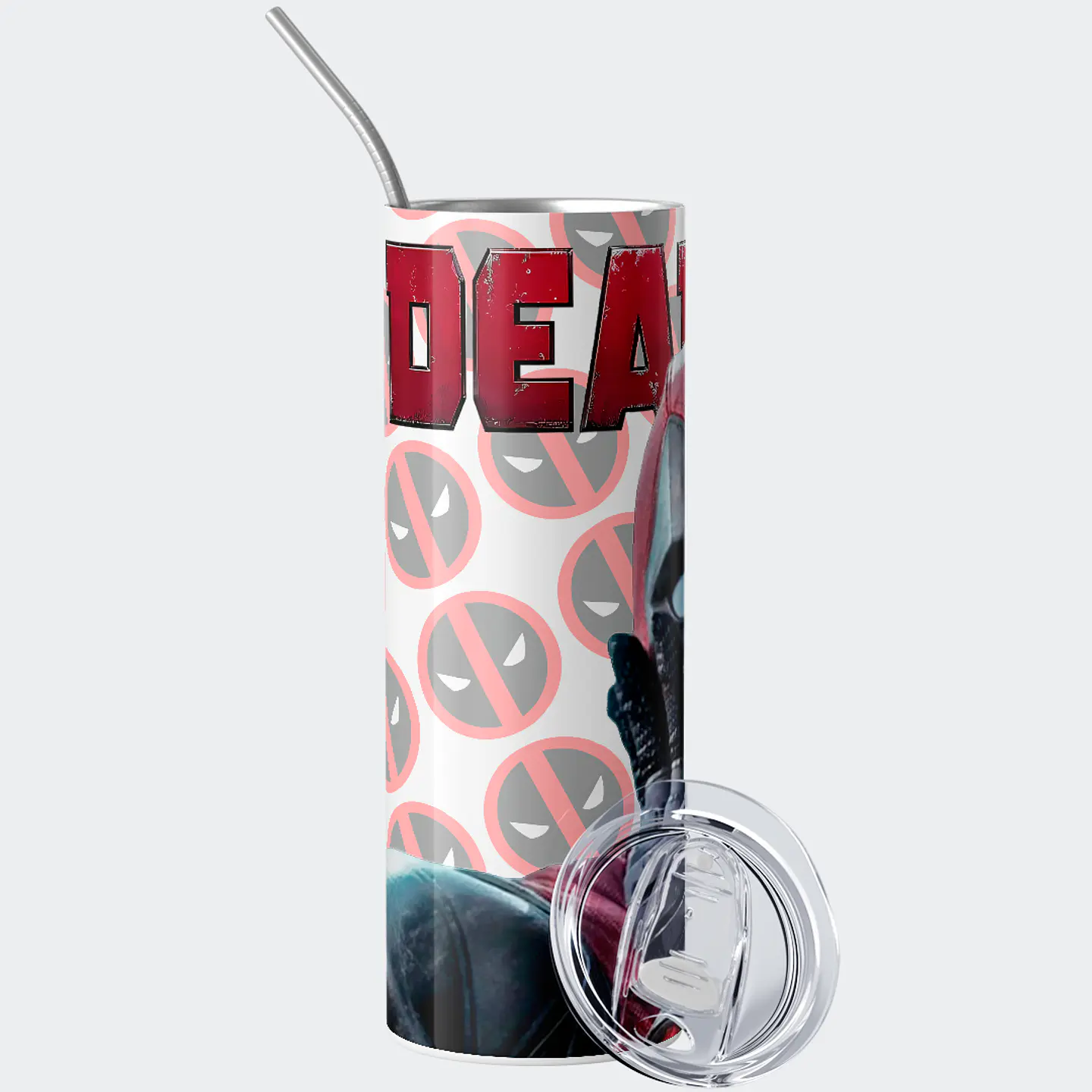 Vaso térmico 600ml - Diseño Deadpool Logo Pattern 2