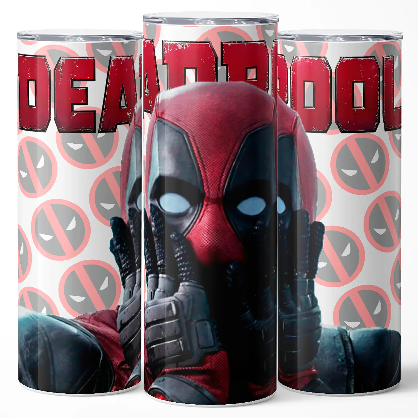 Vaso térmico 600ml - Diseño Deadpool Logo Pattern 3