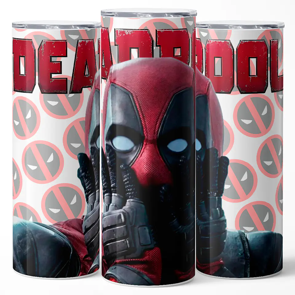 Vaso térmico 600ml - Diseño Deadpool Logo Pattern 3