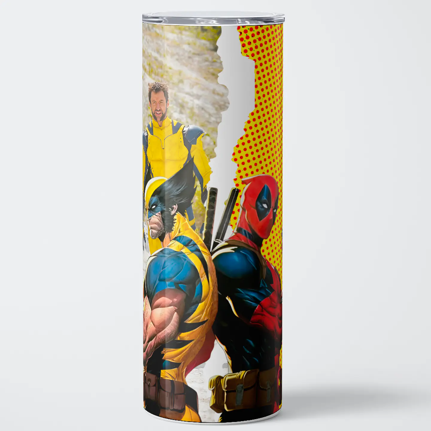 Vaso térmico 600ml - Diseño Deadpool & Wolverine Pop Art 1