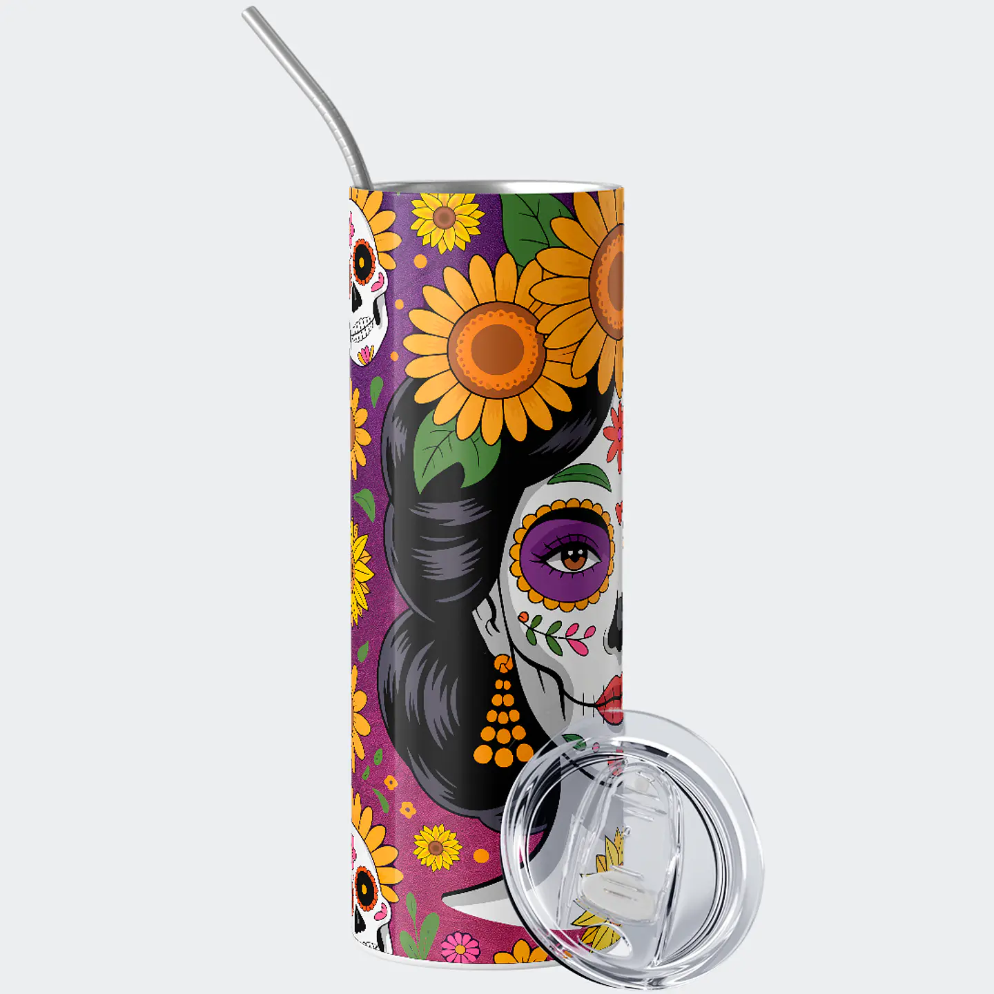 Vaso térmico 600ml - Diseño Catrina Sunflower Spirit 2