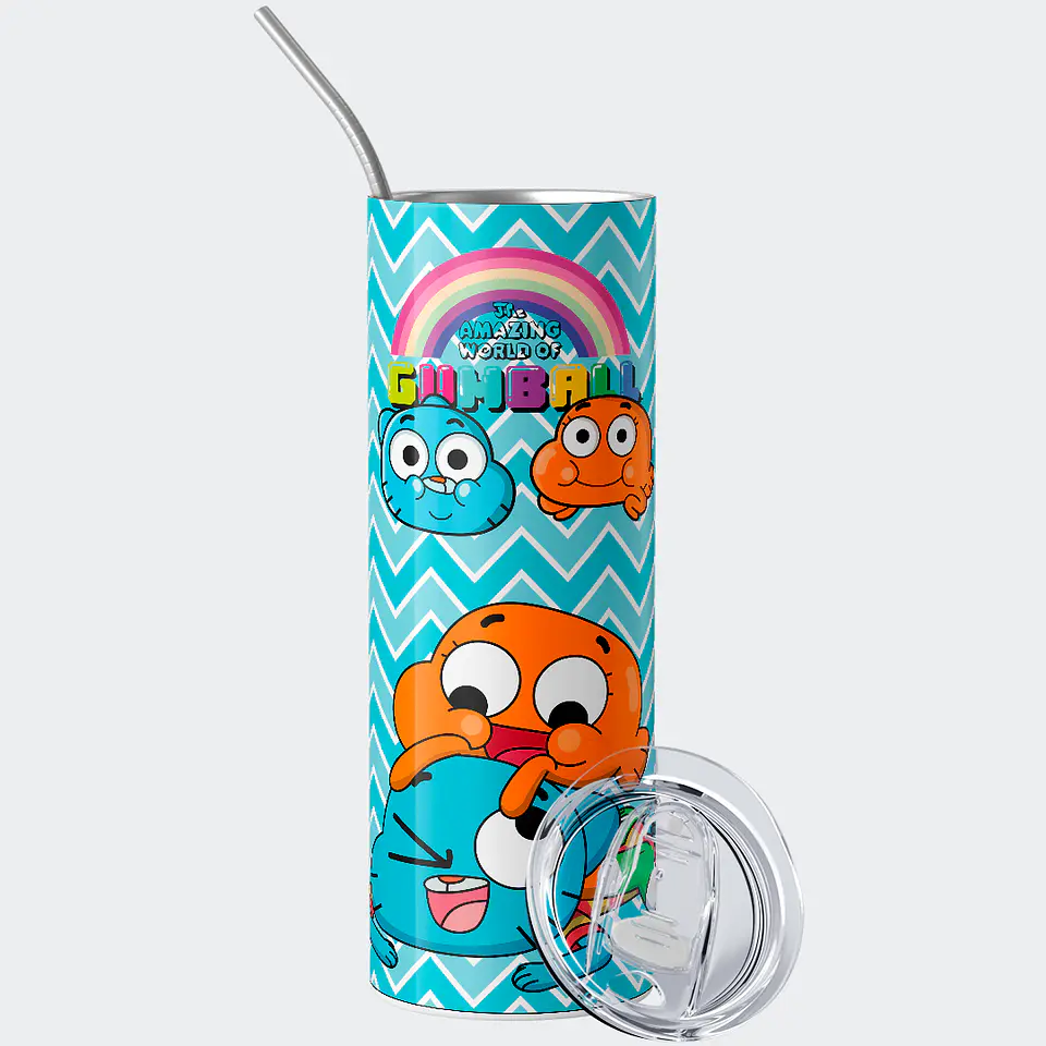 Vaso térmico 600ml - Diseño Gumball & Darwin Zigzag 2