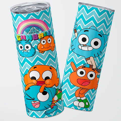 Vaso térmico 600ml - Diseño Gumball & Darwin Zigzag