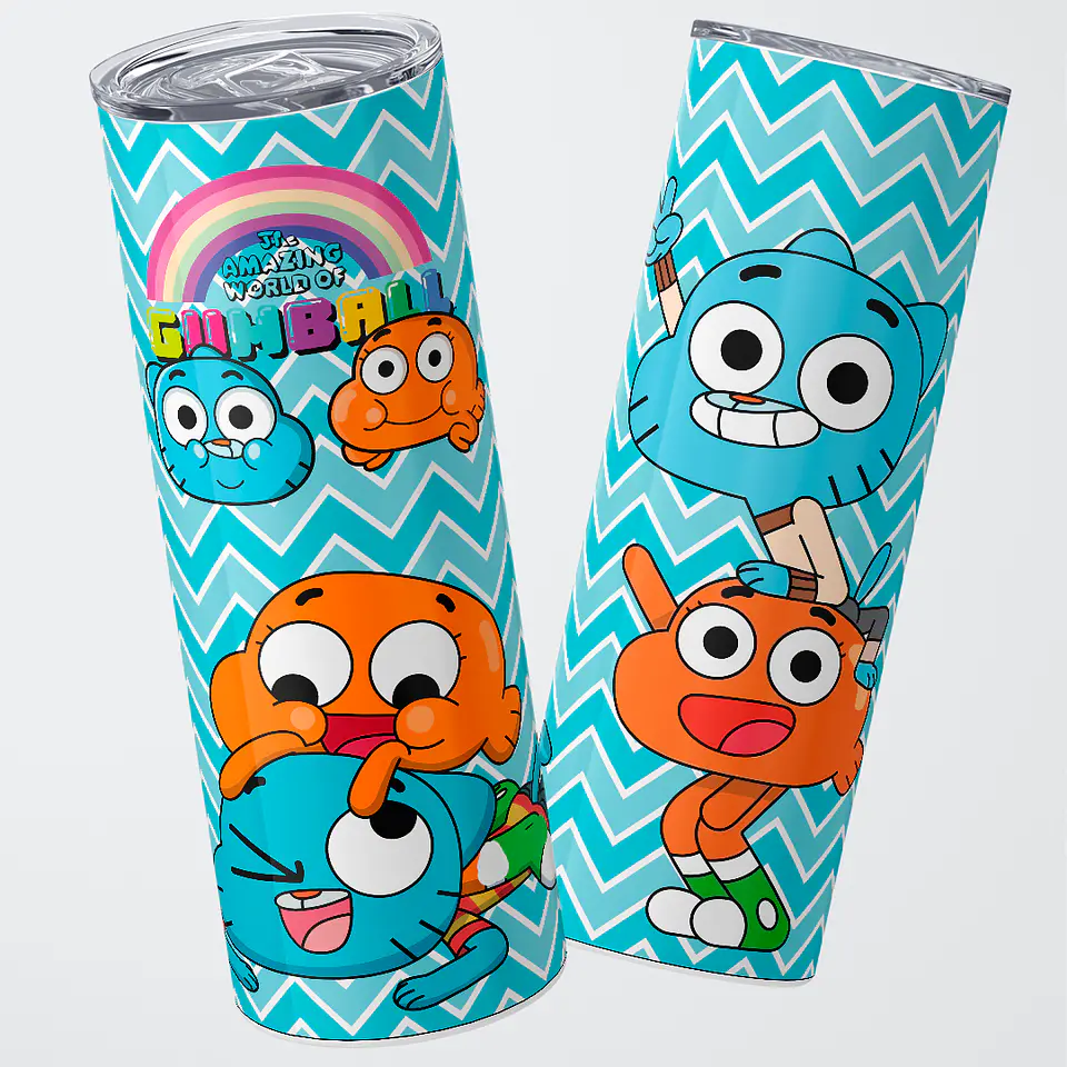 Vaso térmico 600ml - Diseño Gumball & Darwin Zigzag 1