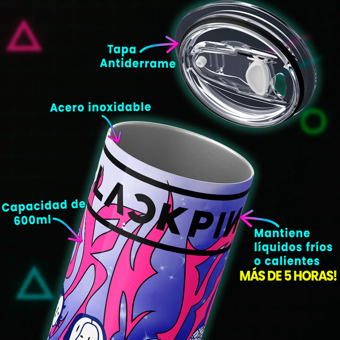Vaso térmico 600ml - Diseño Blackpink Born Pink Galaxy 4