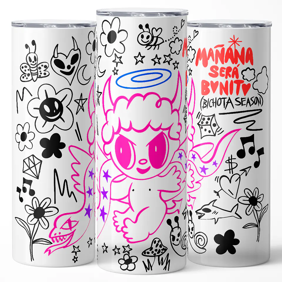 Vaso térmico 600ml - Diseño Bichota Season Doodle 3