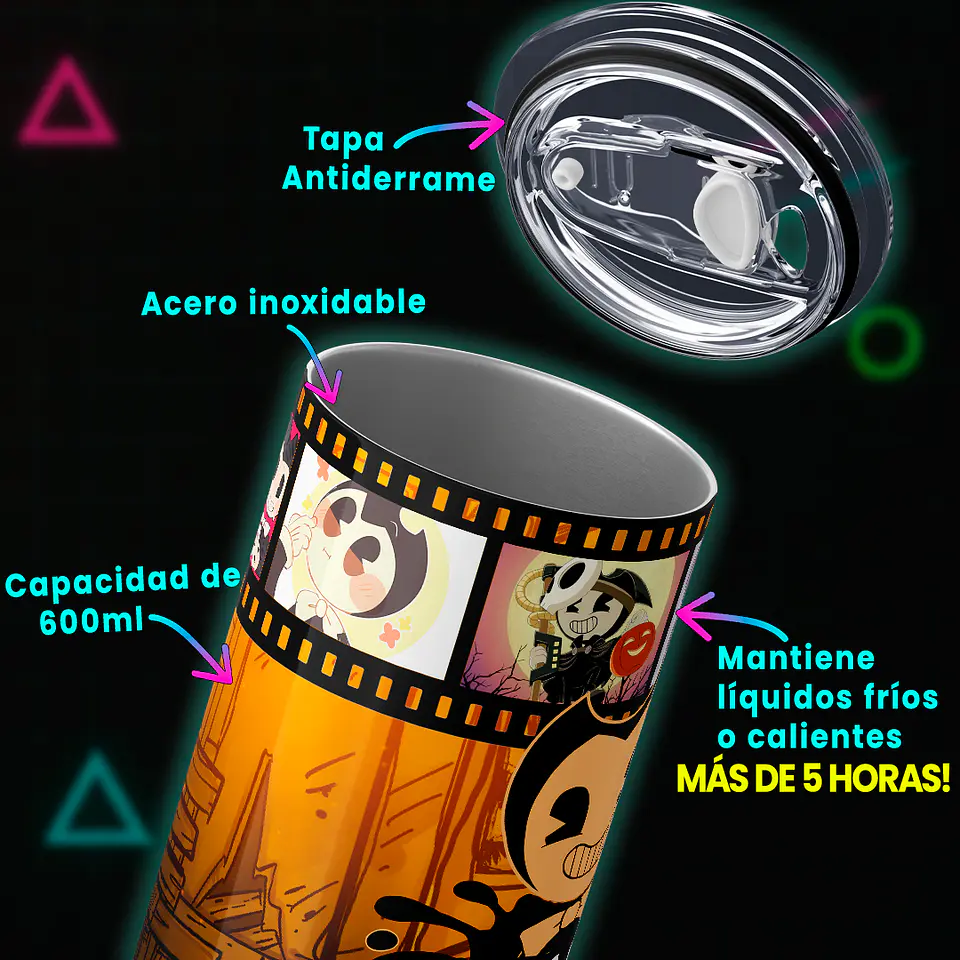 Vaso térmico 600ml - Diseño Bendy Ink Reel 4