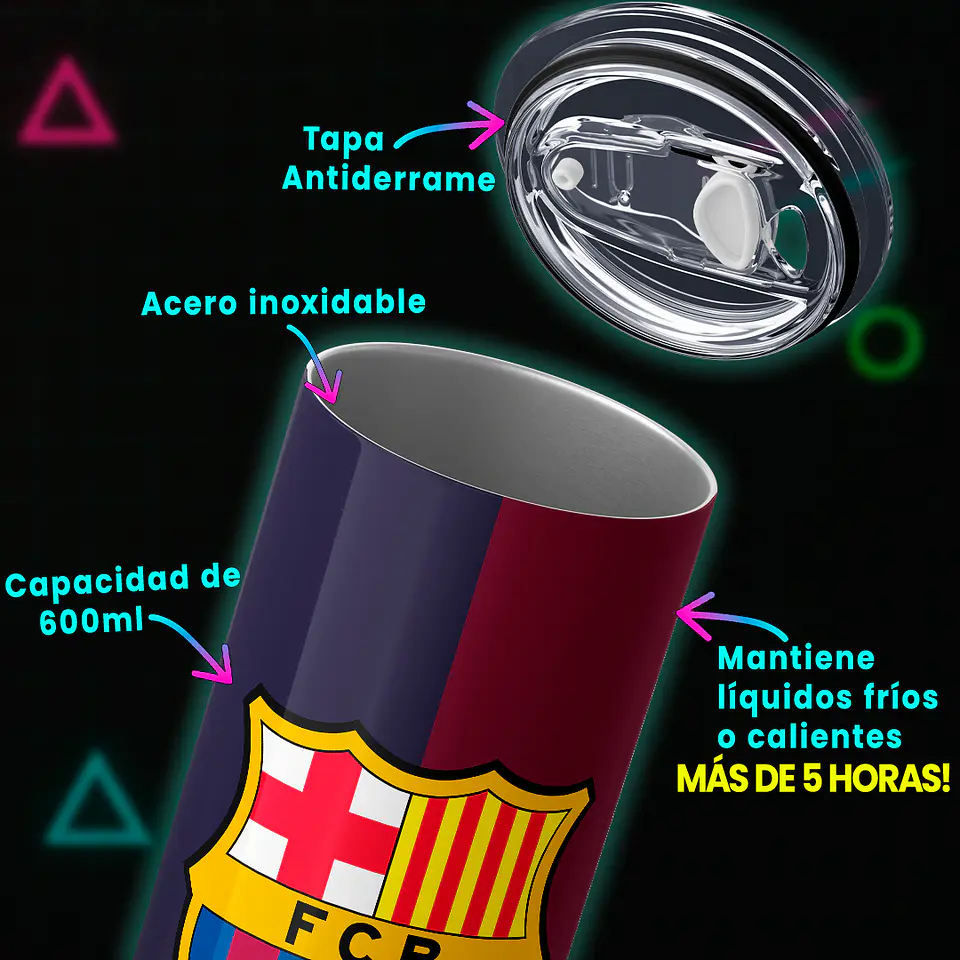 Vaso térmico 600ml - Diseño FC Barcelona Blaugrana Classic 3