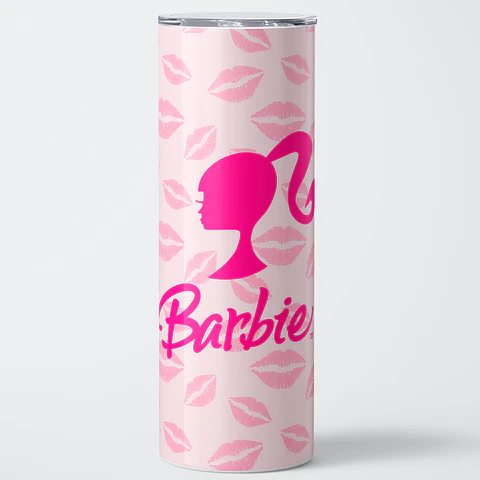 Vaso térmico 600ml - Diseño Barbie Pink Kisses