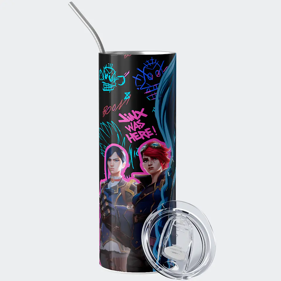 Vaso térmico 600ml - Diseño Arcane Jinx Graffiti Chaos 2