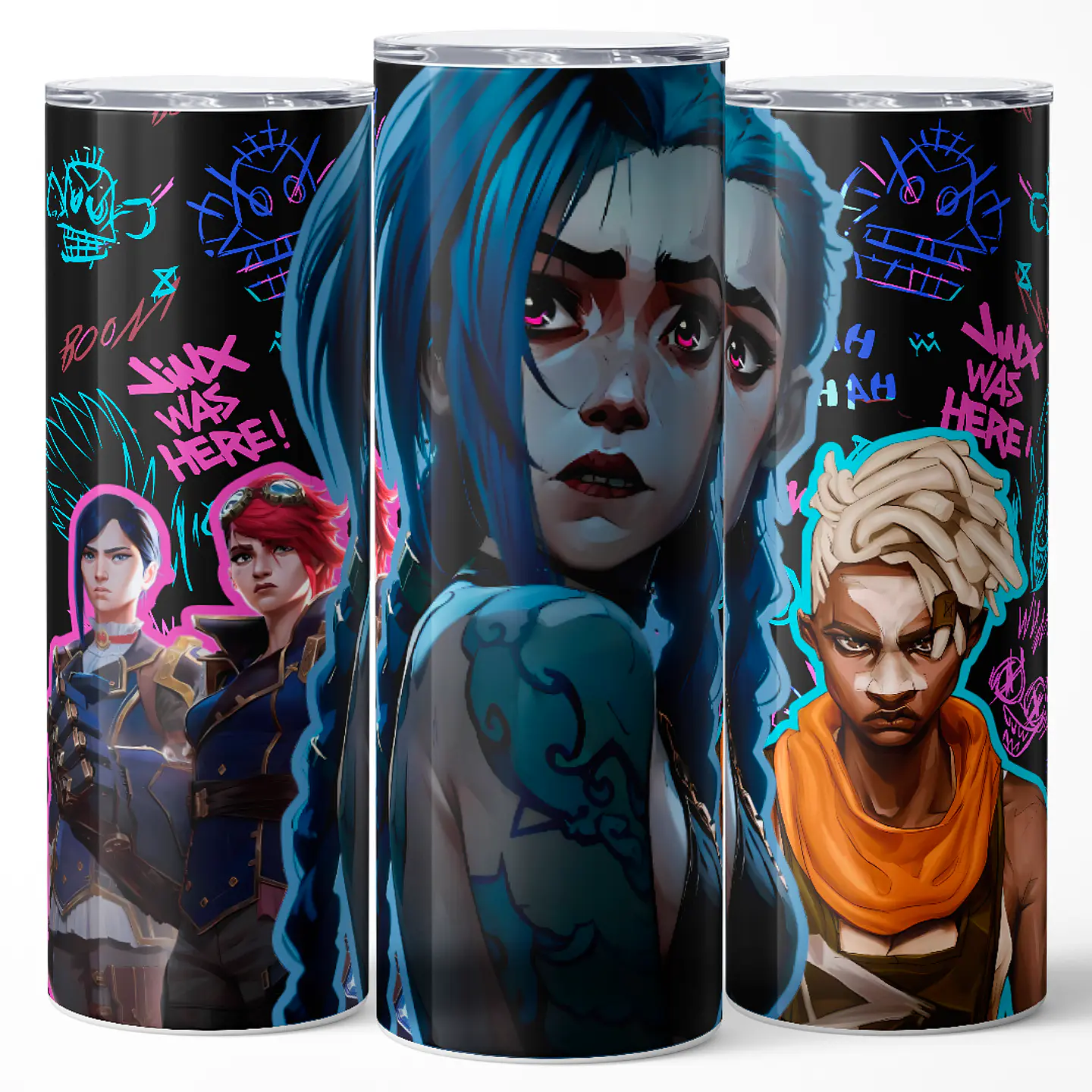 Vaso térmico 600ml - Diseño Arcane Jinx Graffiti Chaos 3