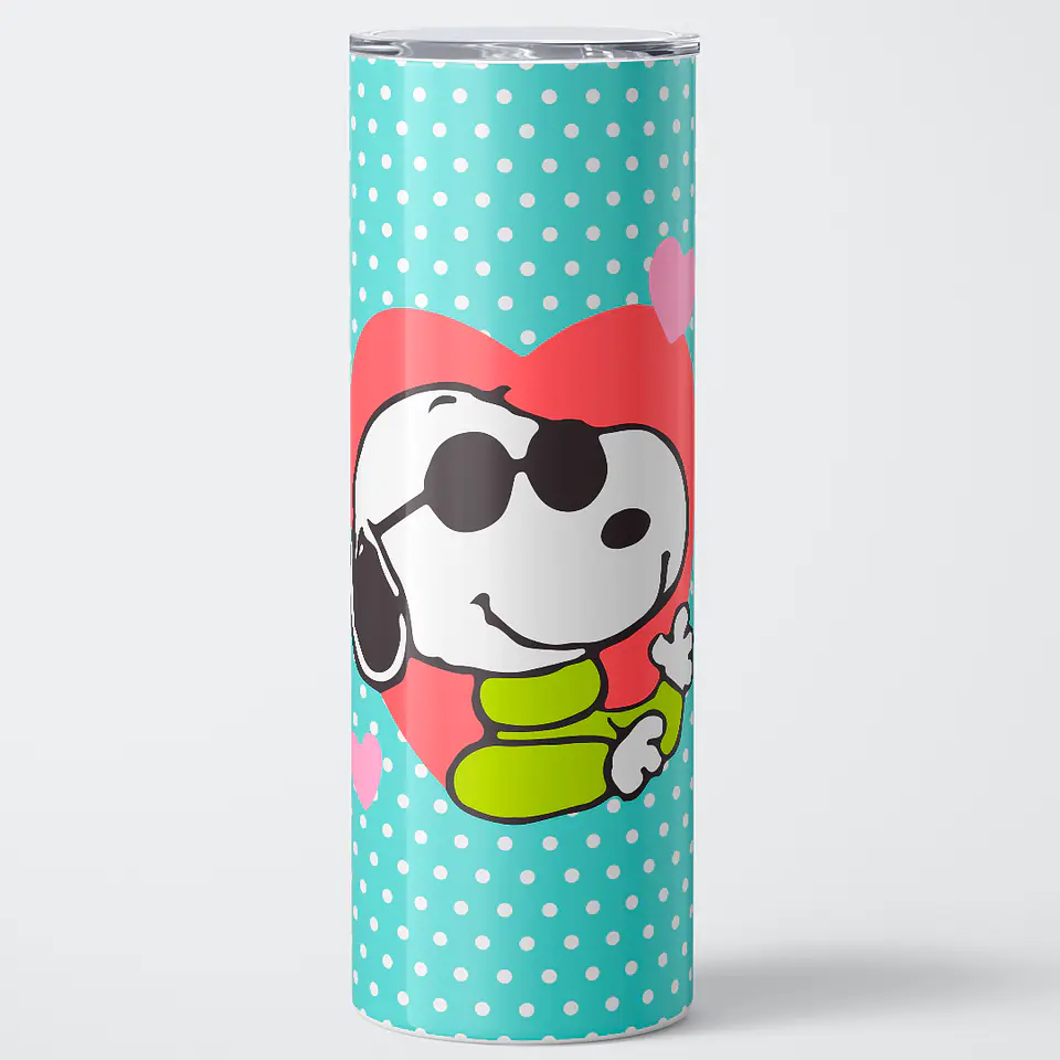 Vaso térmico 600ml - Diseño Snoopy Retro Heart & Dots 1