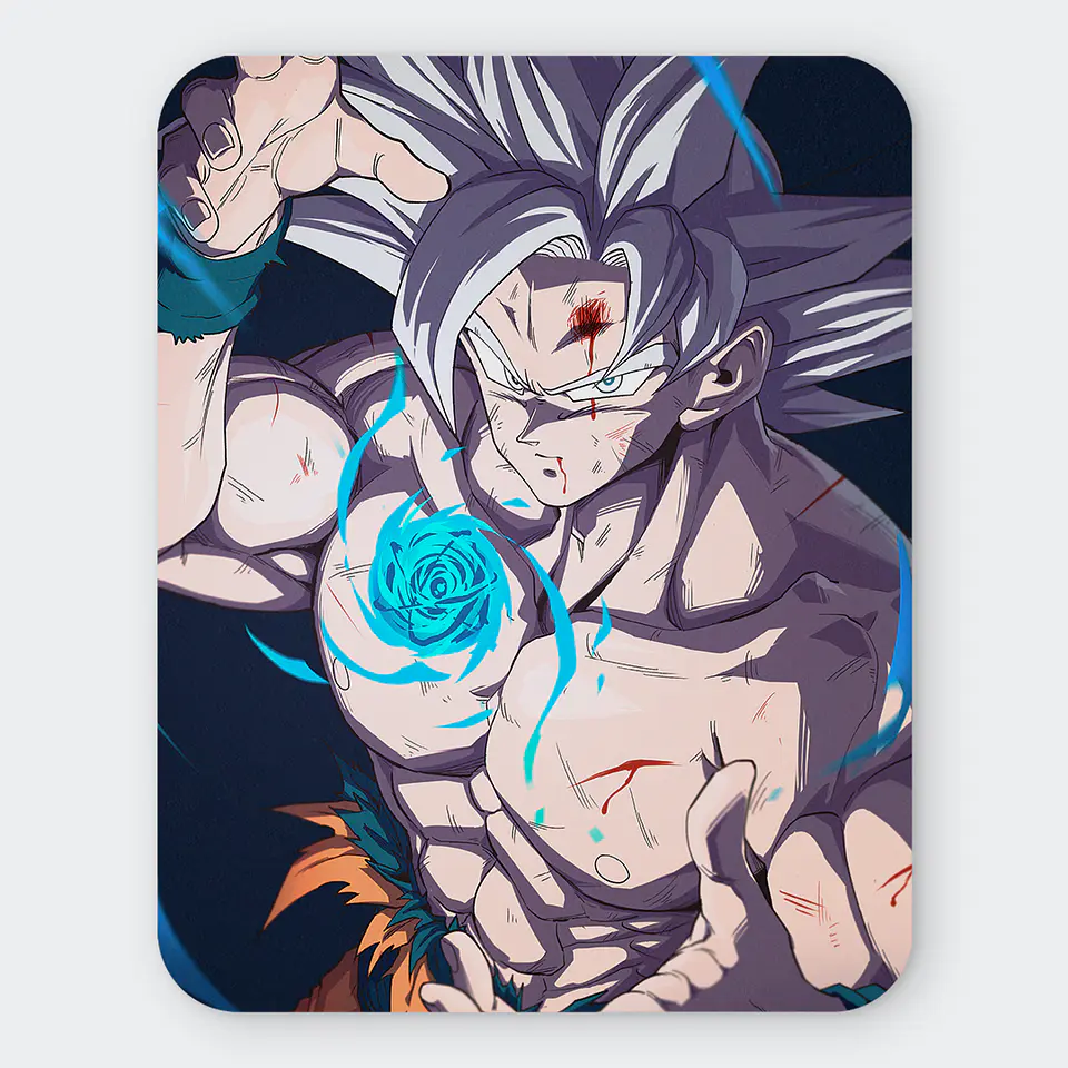 Mousepad 20x24 cm - Diseño Goku Ultra Instinto Dominado Aura 1