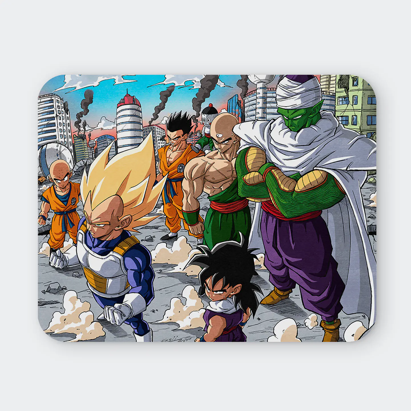 Mousepad 20x24 cm - Diseño Z-Warriors Saiyajin Saga 1