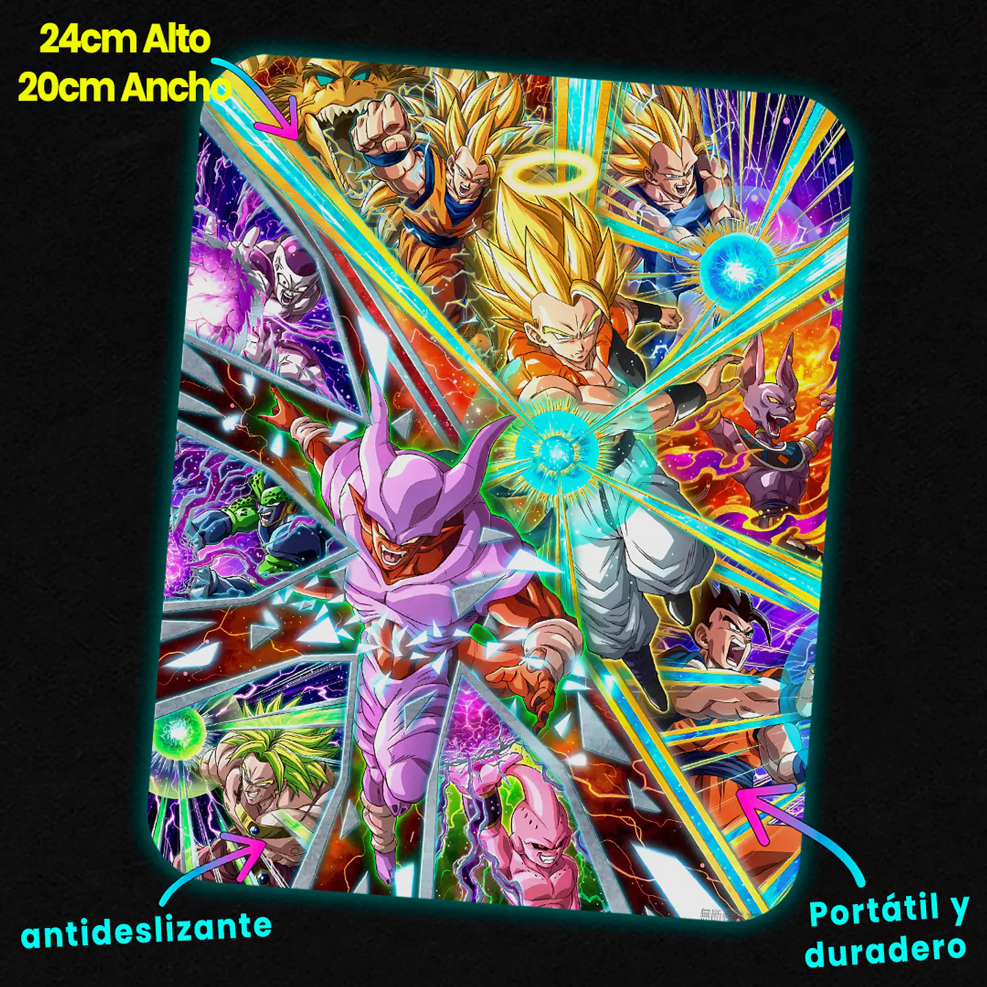 Mousepad 20x24 cm - Diseño Gogeta VS Janemba Multiverse 2