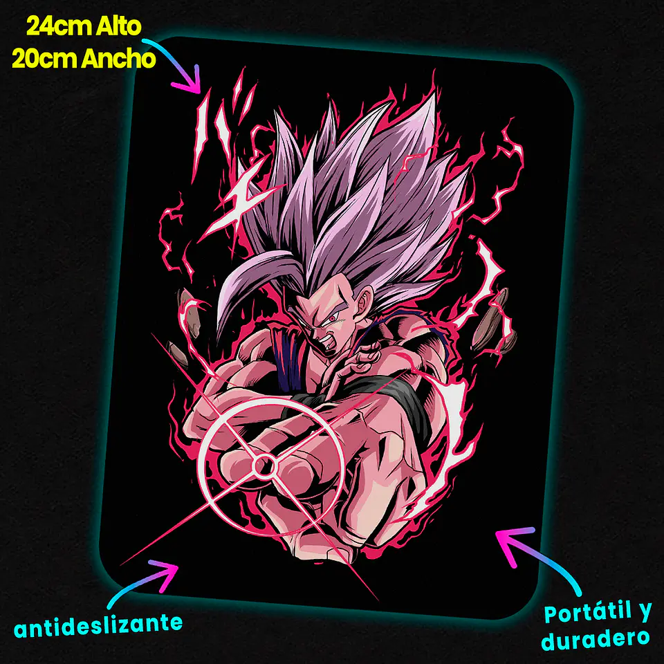 Mousepad 20x24 cm - Diseño Gohan Beast Red Aura Blast 2