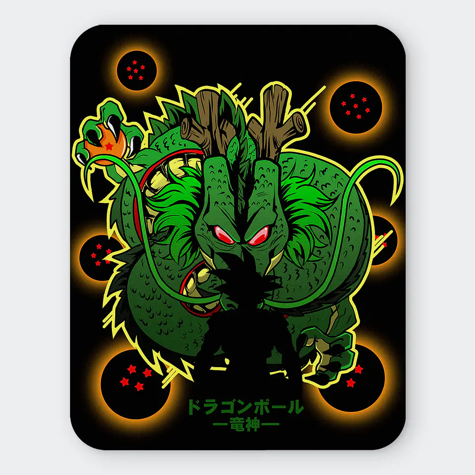 Mousepad 20x24 cm - Diseño Shenlong Dark Glow 1