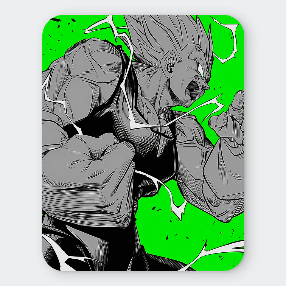 Mousepad 20x24 cm - Diseño Vegeta Manga Neon Burst 1
