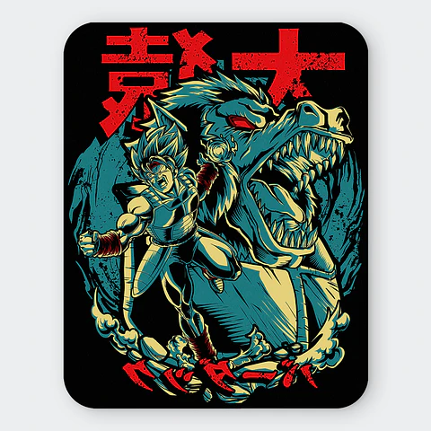 Mousepad 20x24 cm - Diseño Bardock Saiyan Origin