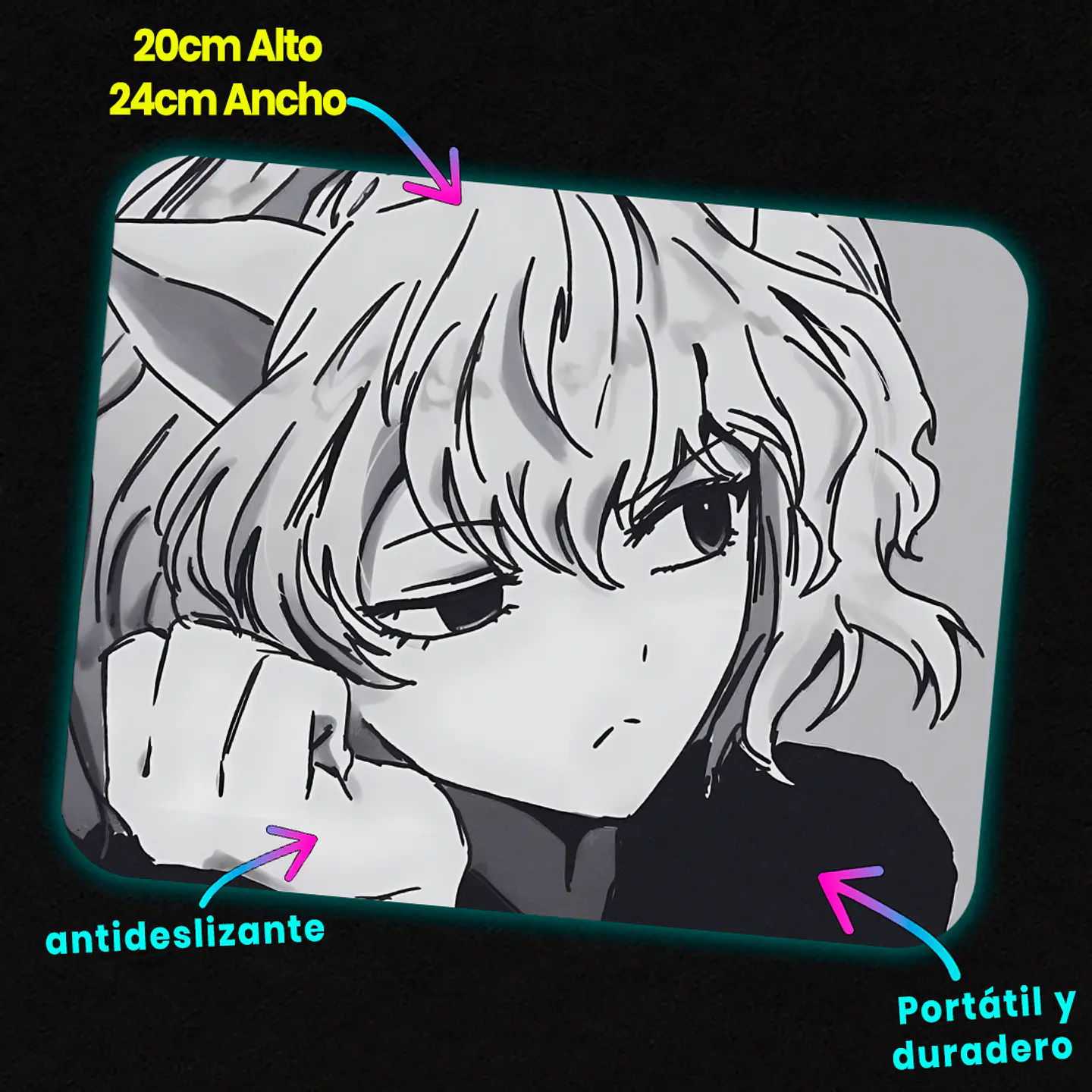 Mousepad 20x24 cm - Diseño Neferpitou Noir Gaze 2