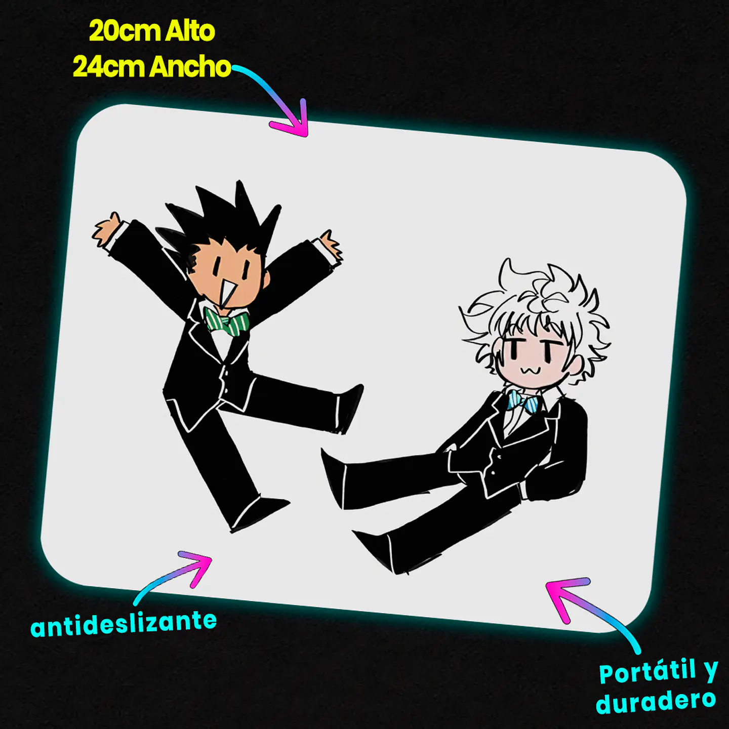 Mousepad 20x24 cm - Diseño Gon & Killua Tuxedo Duo 2