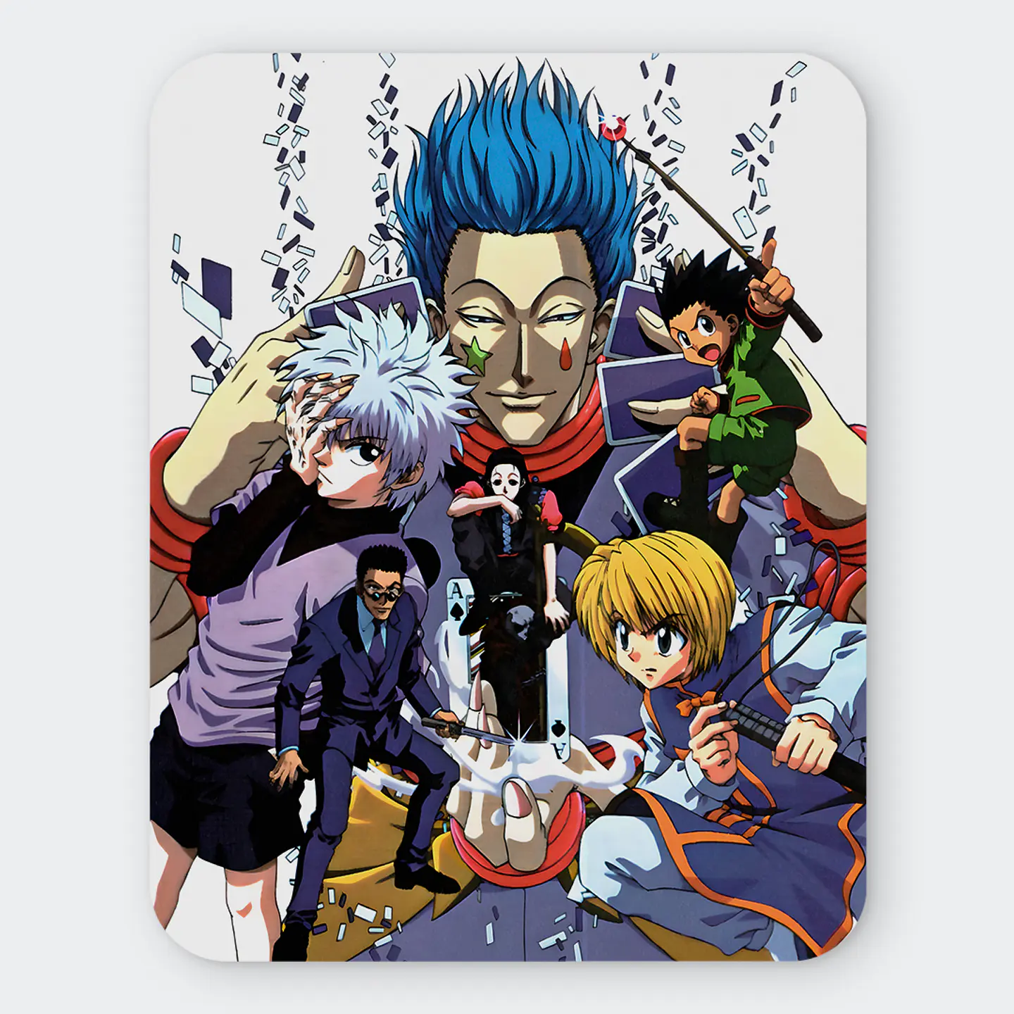Mousepad 20x24 cm - Diseño Hisoka & Hunter Quartet Cards 1