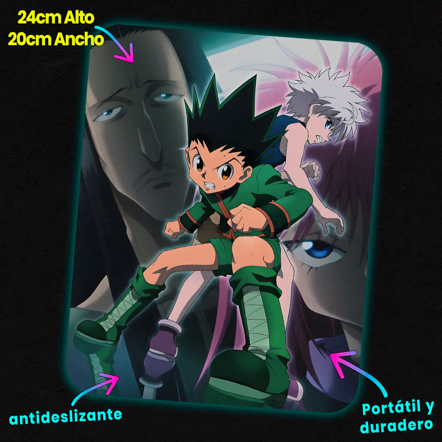 Mousepad 20x24 cm - Diseño Gon & Killua Zoldyck Trial 2