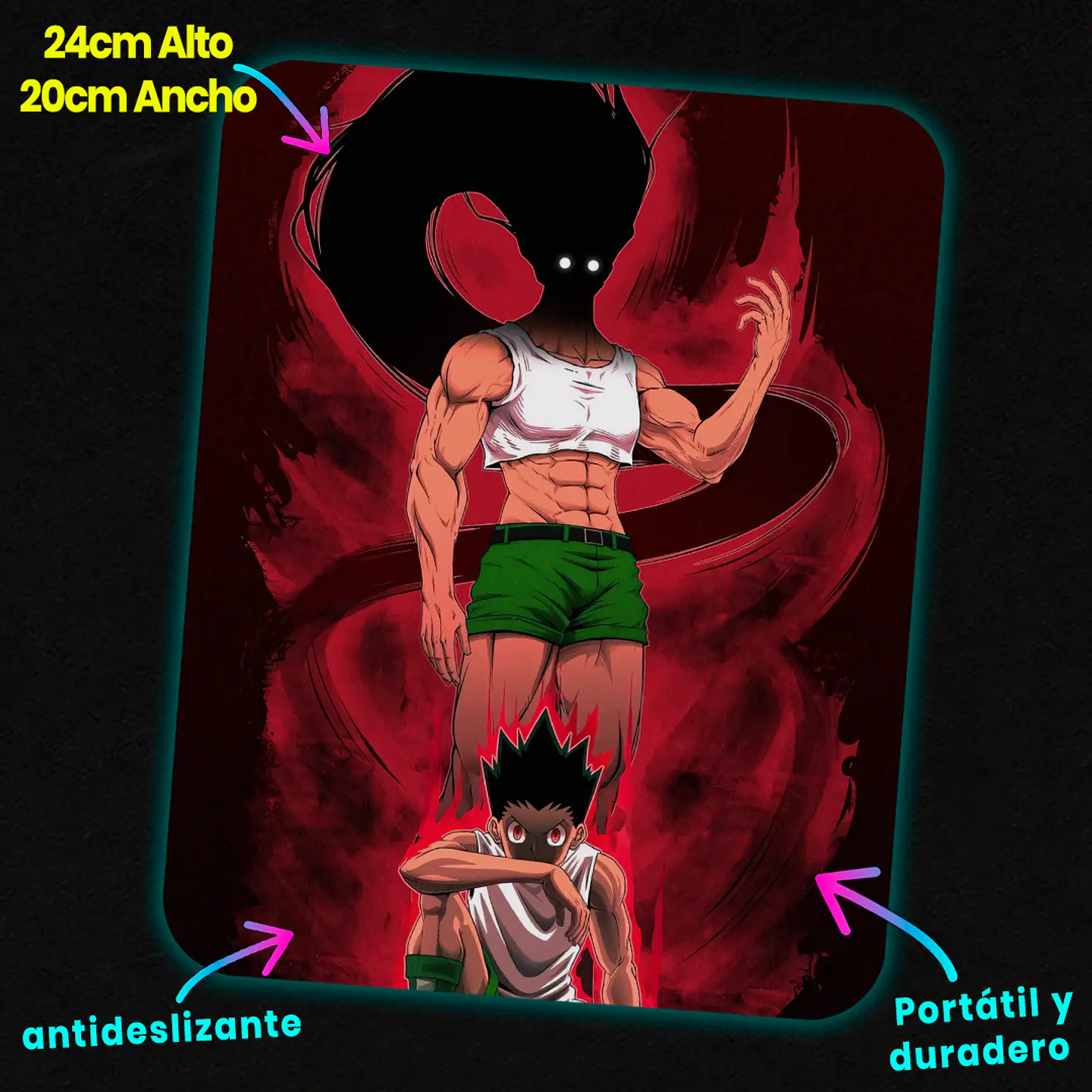Mousepad 20x24 cm - Diseño Gon Adult Transformation Rage 2