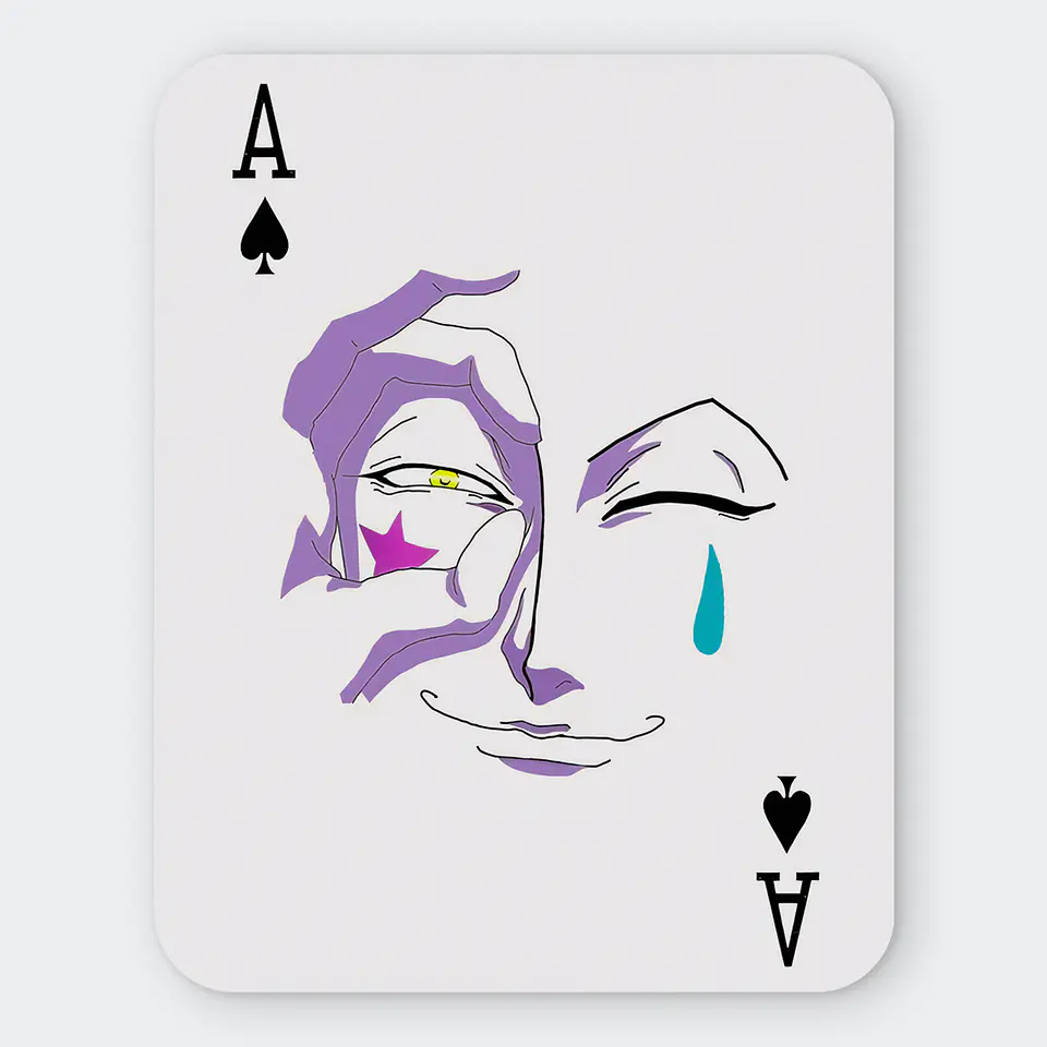Mousepad 20x24 cm - Diseño Hisoka Ace of Spades Minimalist 1